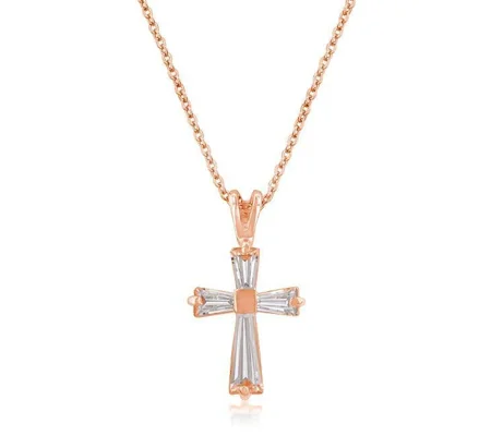 Rose Gold Plated Cross Necklace