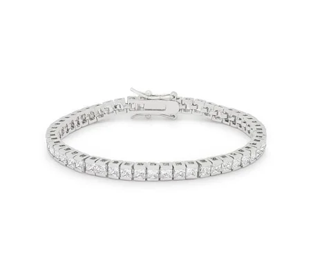 Princess Cubic Zirconia Tennis Bracelet