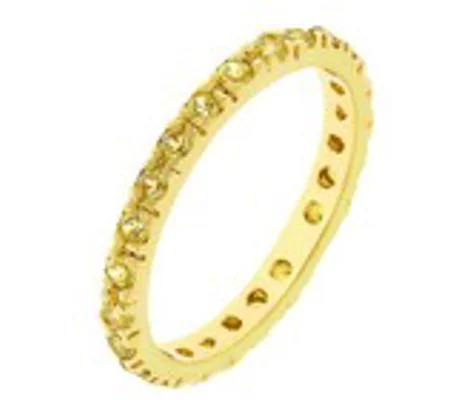 Yellow Cubic Zirconia Eternity Ring