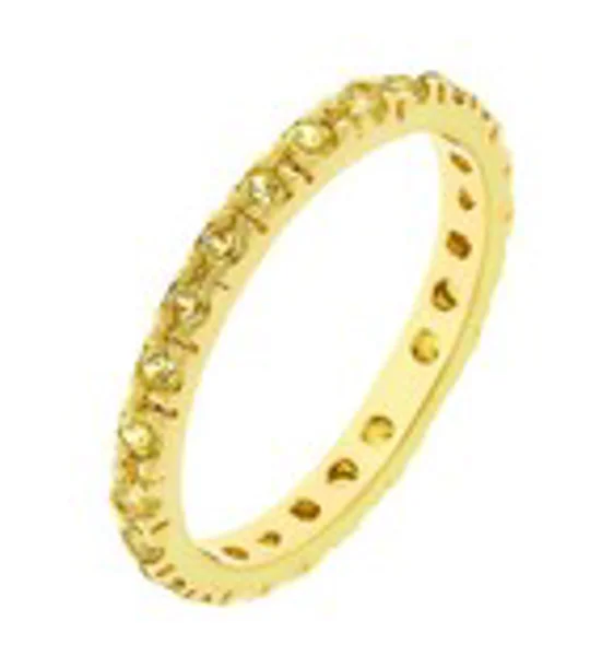 Yellow Cubic Zirconia Eternity Ring