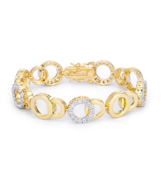 Circle Bijoux 7 Inch Two Tone Bracelet