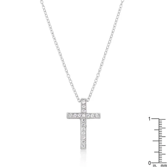 Cubic Zirconia Bling Cross Pendant