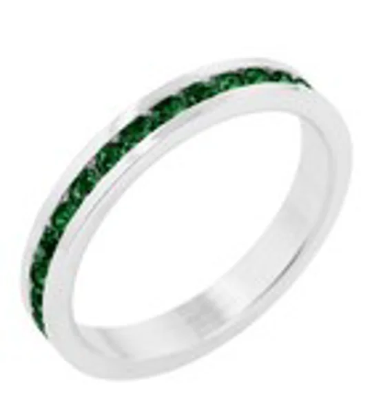 Stylish Stackables Emerald Crystal Ring