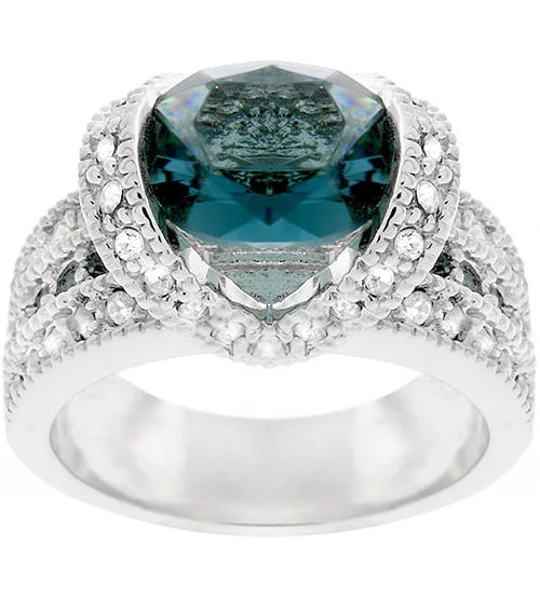 Ovaline Blue Ring