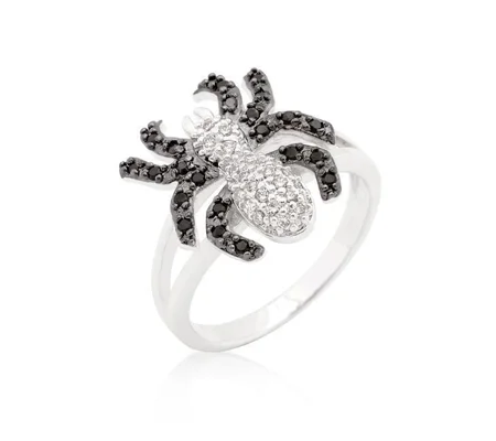 Cubic Zirconia Spider Fashion Ring