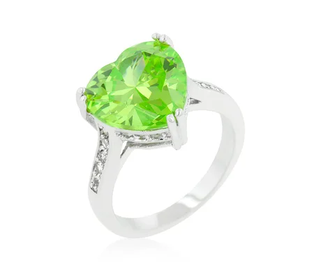 Apple Green Heart Ring