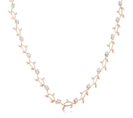 Rose Gold Tone Vineyard Necklace