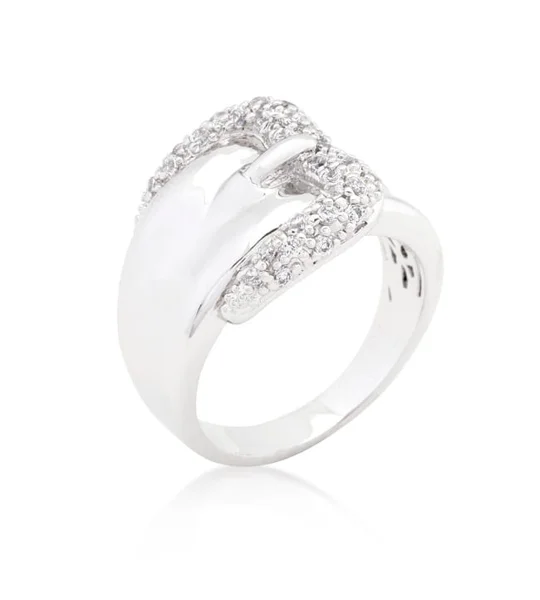 Simple Cubic Zirconia Belt Ring
