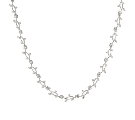Rhodium Plated Vineyard Necklace