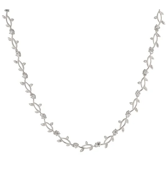 Rhodium Plated Vineyard Necklace