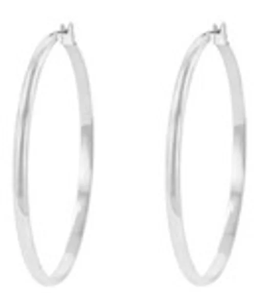 Classic Hoop (Rhodium Plated)