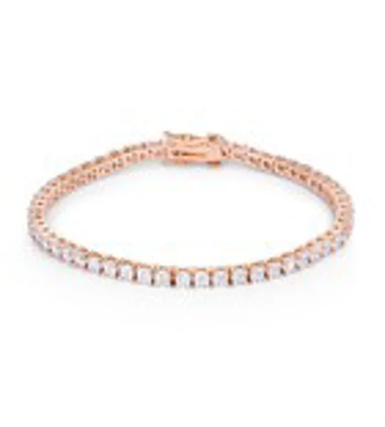 5.75ct Rose Goldtone Cubic Zirconia Tennis Bracelet