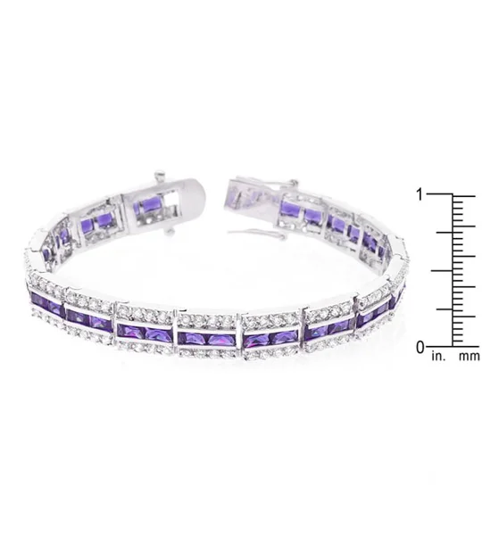 Balboa Purple Cubic Zirconia Bracelet