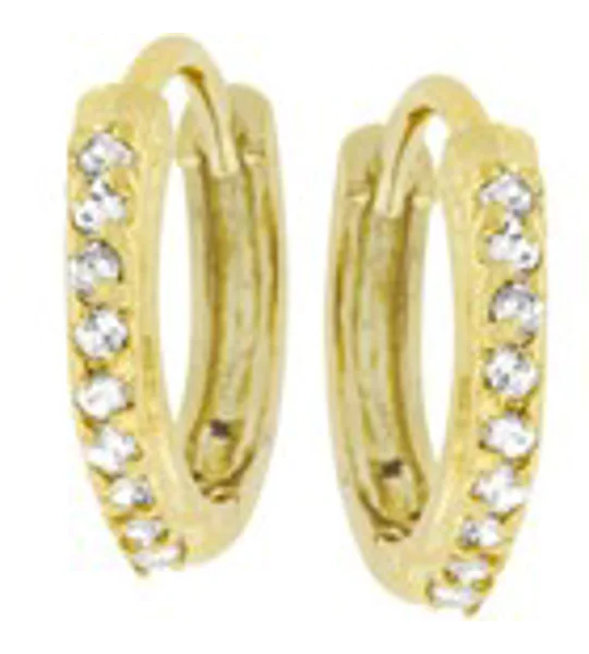 Classic Petite Hoop Earrings Goldtone Finish