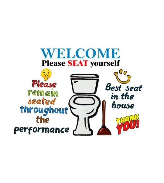 Bathroom Humor Wall Art #2 (5 x 7 canvas print)