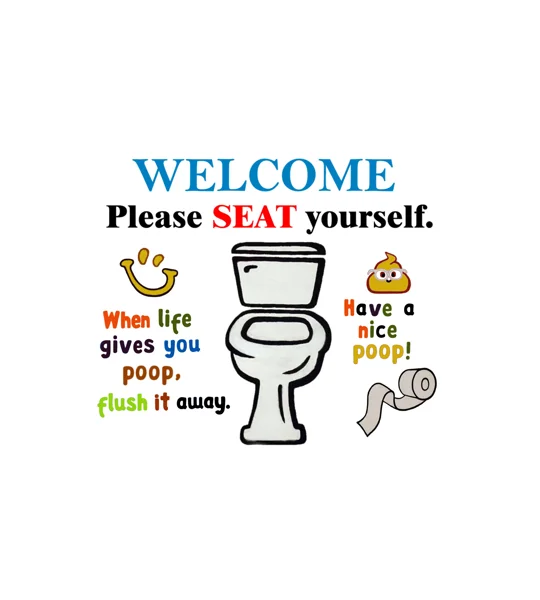 Bathroom Humor Wall Art #3 (5 x 7 canvas print)
