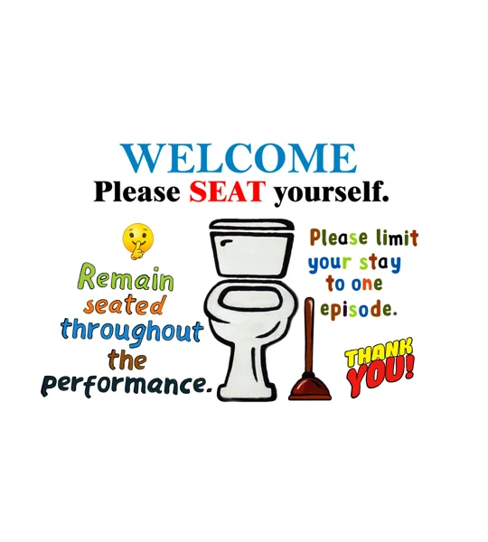 Bathroom Humor Wall Art #5 (5 x 7 canvas print)
