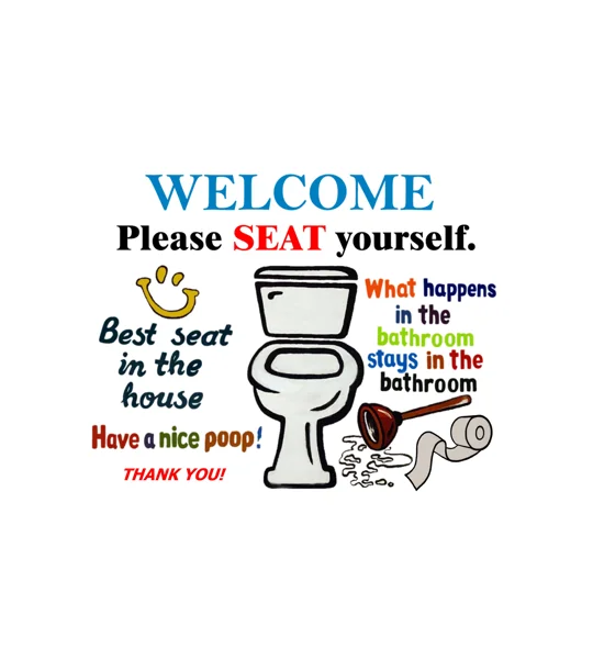 Bathroom Humor Wall Art #1 (5 x 7 canvas print)