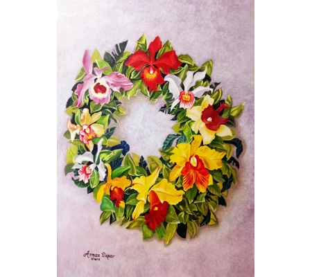 Lei Po'o (labor of Love) (7 x 5 canvas print)