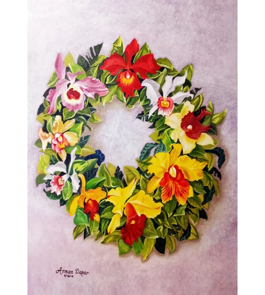 Lei Po'o (labor of Love) (7 x 5 canvas print)