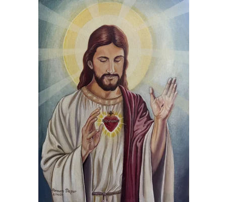 Most Sacred Heart - The Prayer (5 x 7 canvas print)