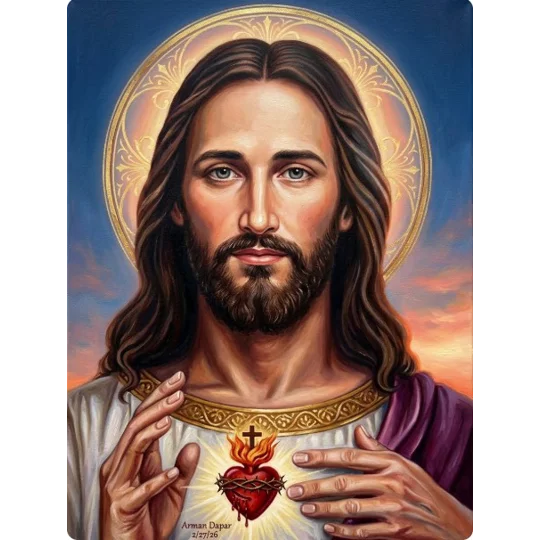 Sacred Heart of Jesus (7 x 5 canvas print)