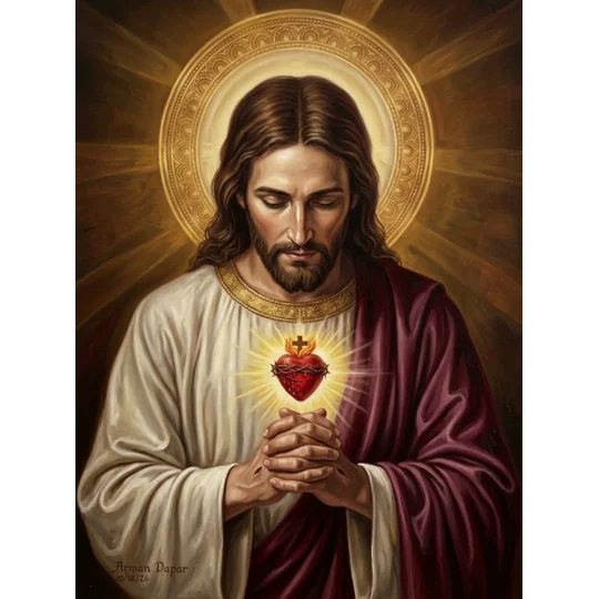 The Sacred Heart of Mercy (7 x 5 canvas print