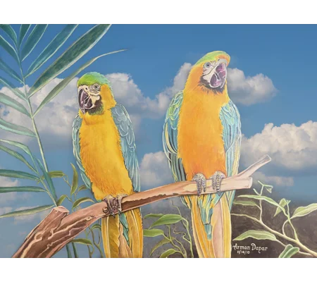 The Golden Pair (5 x 7 canvas print)