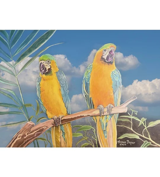 The Golden Pair (5 x 7 canvas print)