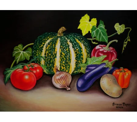 The Harvest Table (5 x 7 canvas print)