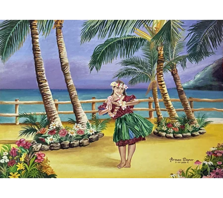 The Hula Dancer (5 x 7 canvas print)