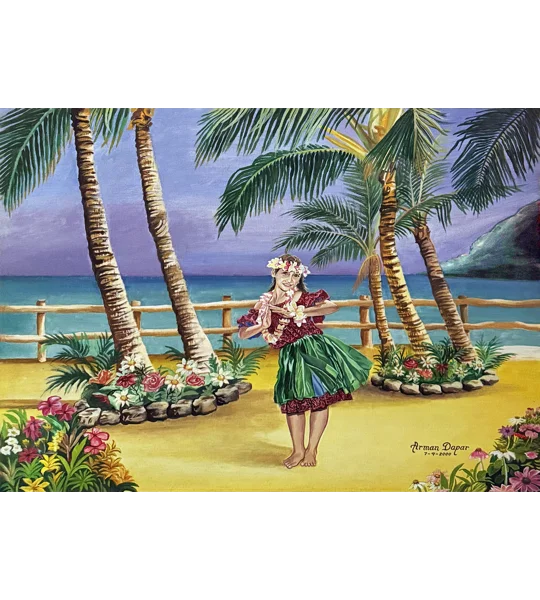 The Hula Dancer (5 x 7 canvas print)