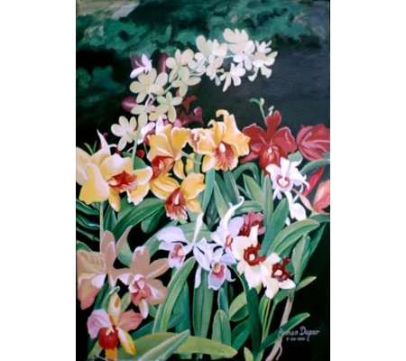 The Orchid Gatherings (7 x 5 canvas print)