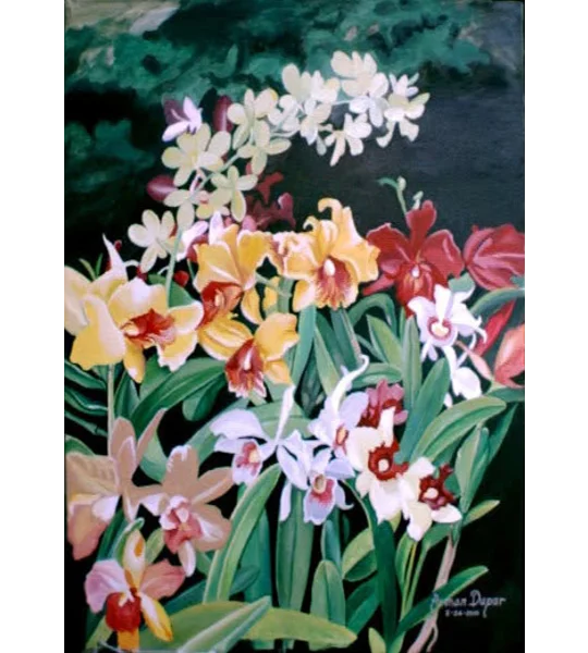The Orchid Gatherings (7 x 5 canvas print)