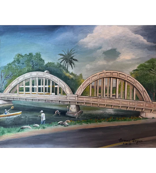 The Rainbow Bridge of Haleiwa (5 x 7 canvas print)