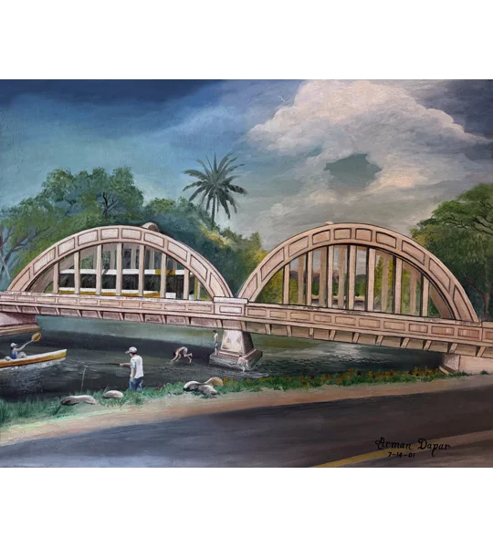 Rainbow Bridge of Haleiwa, Hawaii (5 x 7 canvas print)