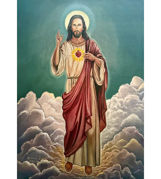 The Sacred Heart in Glory (5 x 7 canvas print)
