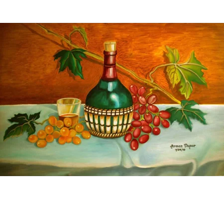 The Wine Flask (5 x 7 canvas print)