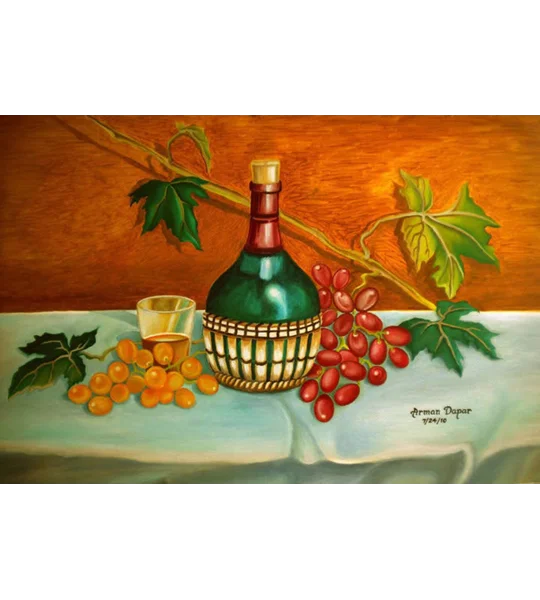 The Wine Flask (5 x 7 canvas print)