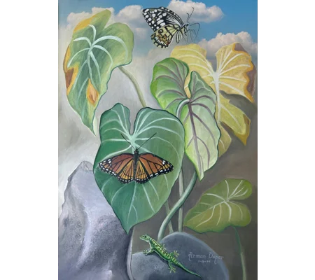 Tropical Coexistence-Mixed Media (7 x 5 canvas print)