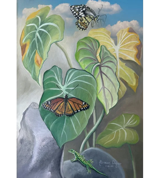 Tropical Coexistence-Mixed Media (7 x 5 canvas print)