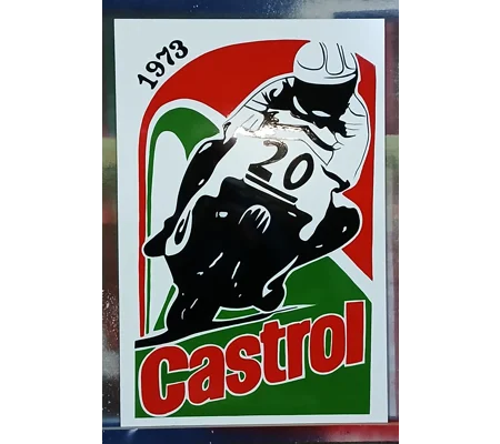 Castrol bike advert sign