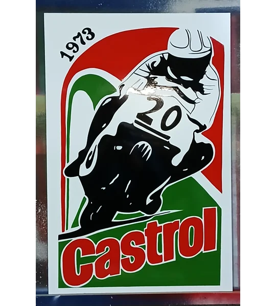 Castrol bike advert sign