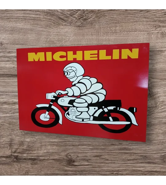Michelin man on bike red