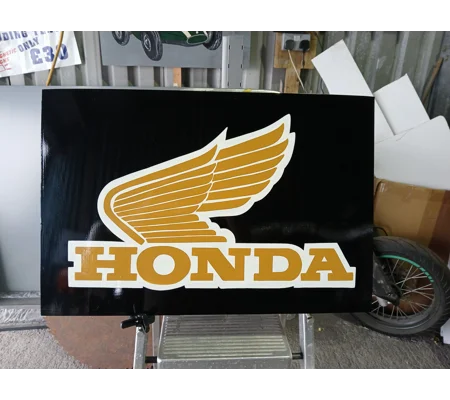 Honda black gold logo