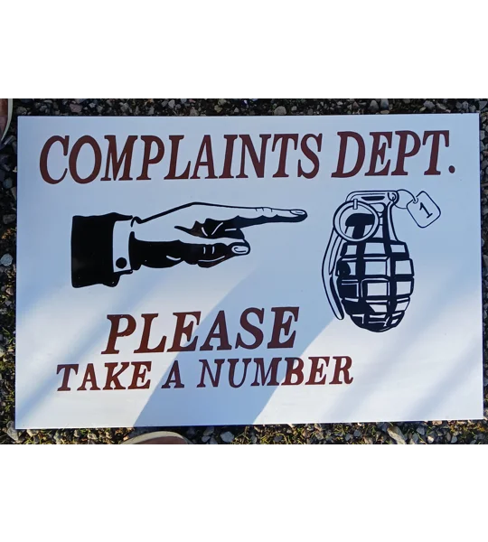 Complaints department