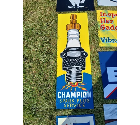 Tall champion plug sign