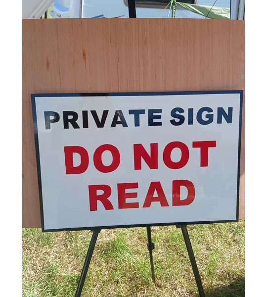 Private sign