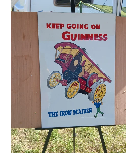 Guinness steam engine sign