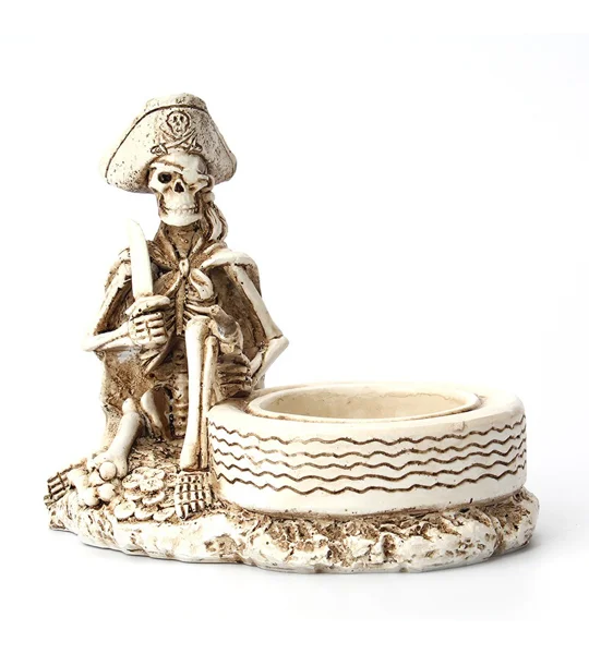 Skeleton Pirate Resin Ashtray